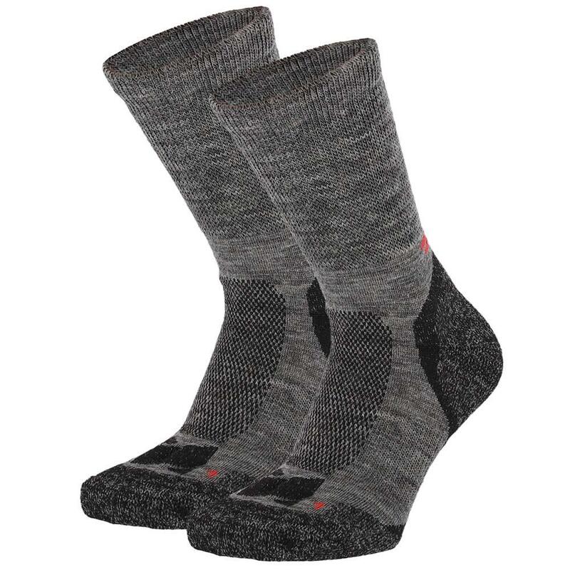 Chaussettes de randonnée anthracite pack de 2 adultes