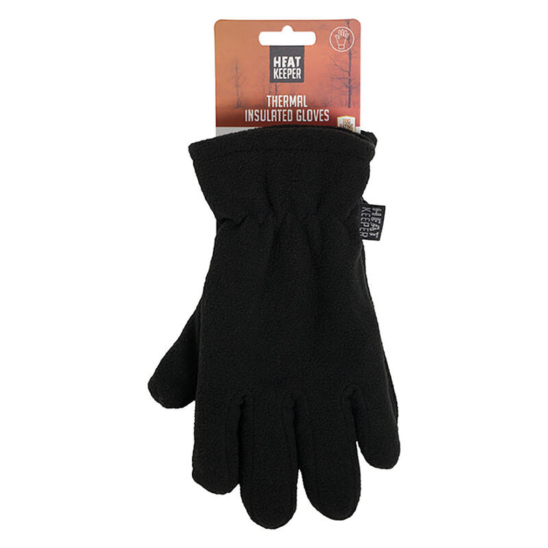 Thermo handschoenen kinderen - Zwart - 1-Paar - Fleece/thinsulatie -