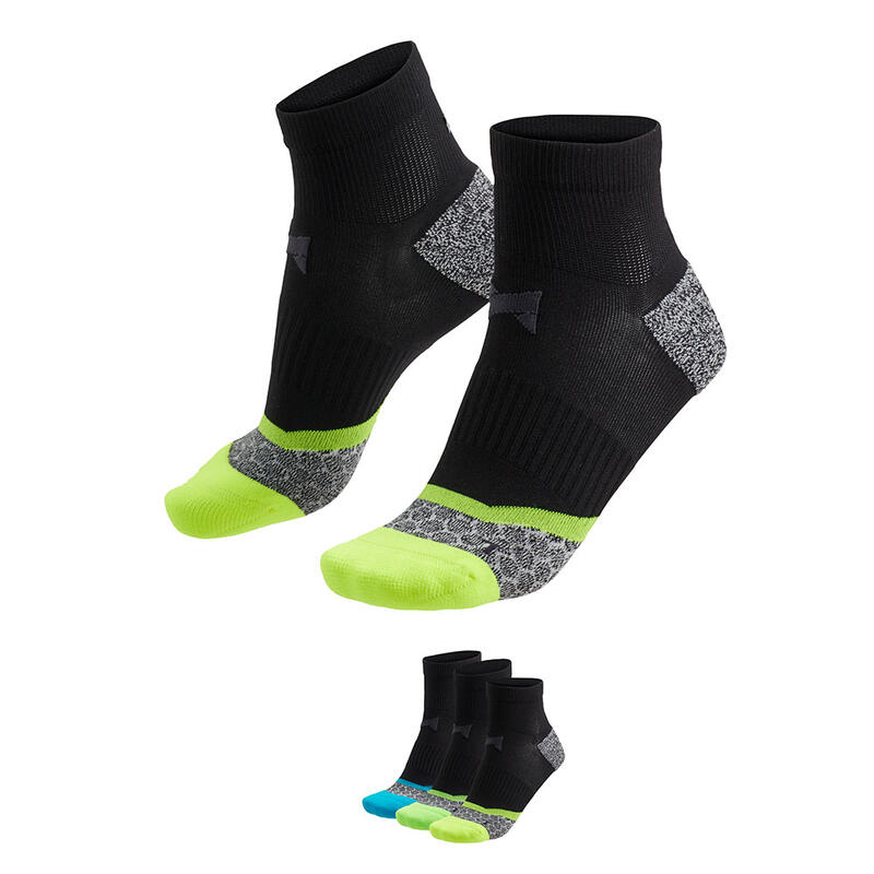 Xtreme Chaussettes de course mi-hauteur 3 paires Multicolore Noir