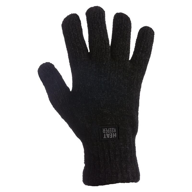Thermo handschoenen chenille dames - Zwart - 1-Paar - Handschoenen dames winter