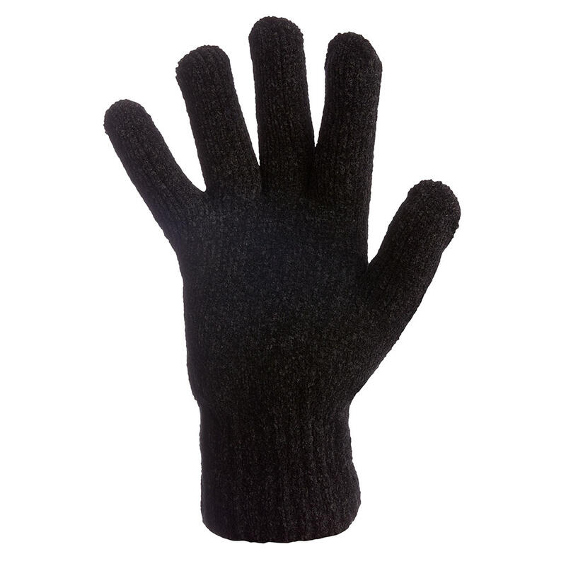 Thermo handschoenen chenille dames - Zwart - 1-Paar - Handschoenen dames winter