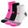 Xtreme Chaussettes de course mi-hauteur 3 paires Multicolore Pink