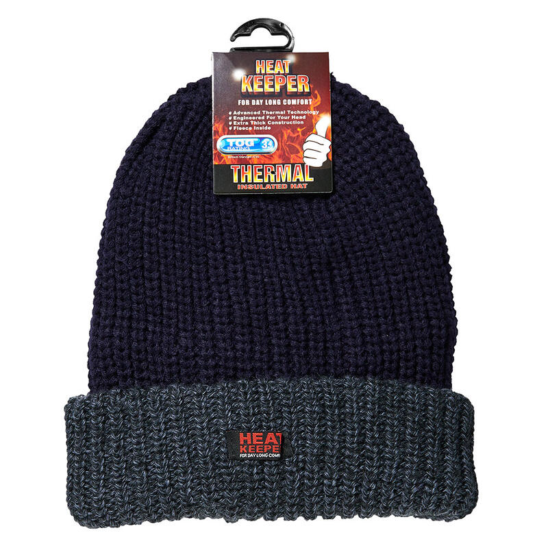 Bonnet Heat keeper thermo homme bleu marine