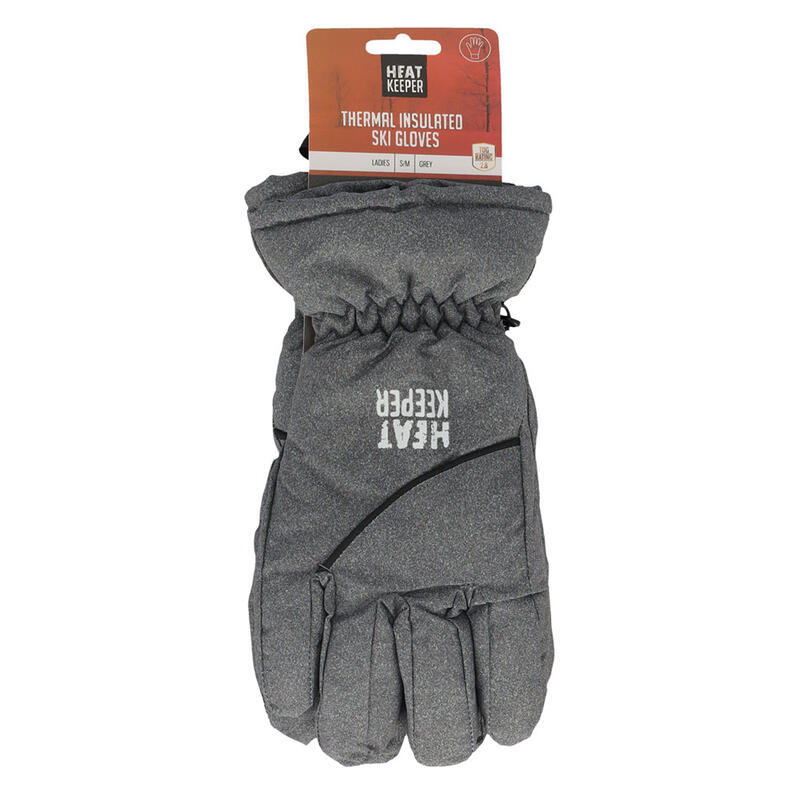 Ski handschoenen dames - Grijs - 1-Paar - Dames handschoenen winter