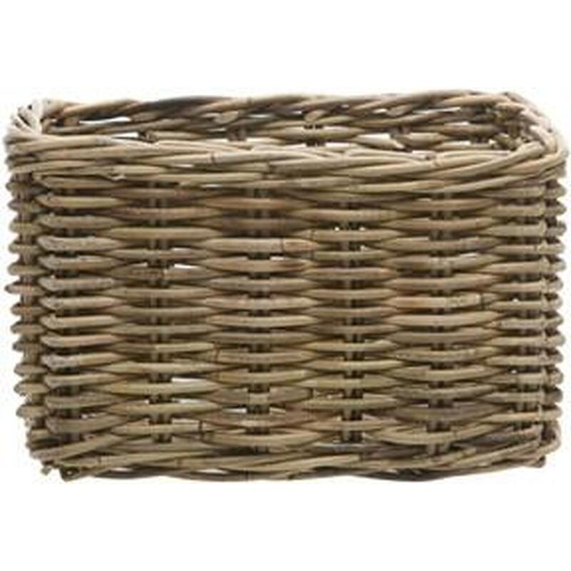 Rotan Fietsmand Brisbane Medium 23 Liter 39 X 27 X 22 Cm - Grijs