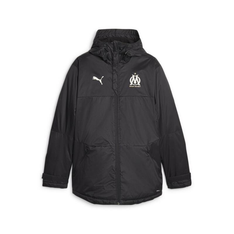 Olympique de Marseille Fußball-Winterjacke Herren PUMA Black Rickie Orange