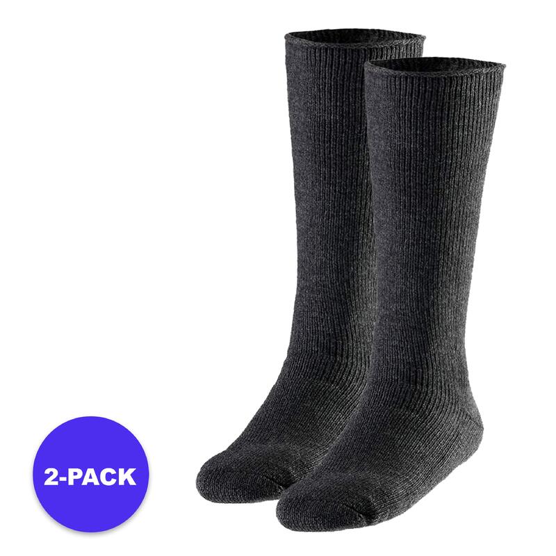 Heatkeeper hommes chaussettes thermo genoux anthracite 2-PACK