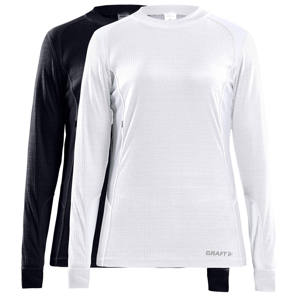 Craft - Chemises Thermiques Craft Core 2-pack Baselayer Top Dames Noir/blanc - Sous Maillot Manche Longue - Blanc|noir - 40 M - Decathlon