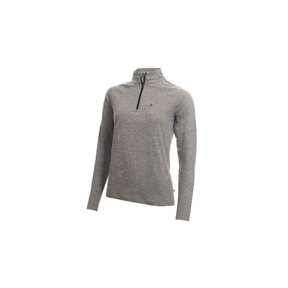 CALVIN KLEIN Calvin Klein KAHN ZIP NECK POLO - SILVER MARL