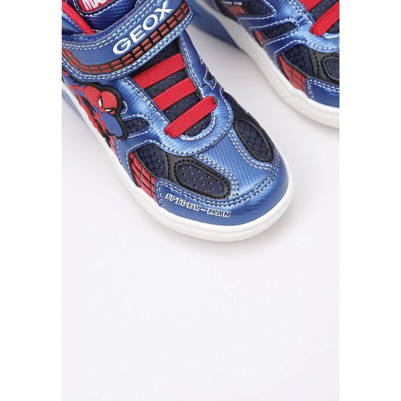 Zapatillas deportivas Niños GEOX tira velcro Spiderman azul