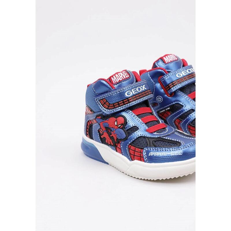 Zapatillas deportivas Niños GEOX tira velcro Spiderman azul