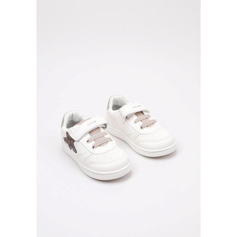 Zapatilla-Tenis UNISEX en BLANCO Geox Casual. JR DJROCK BOY