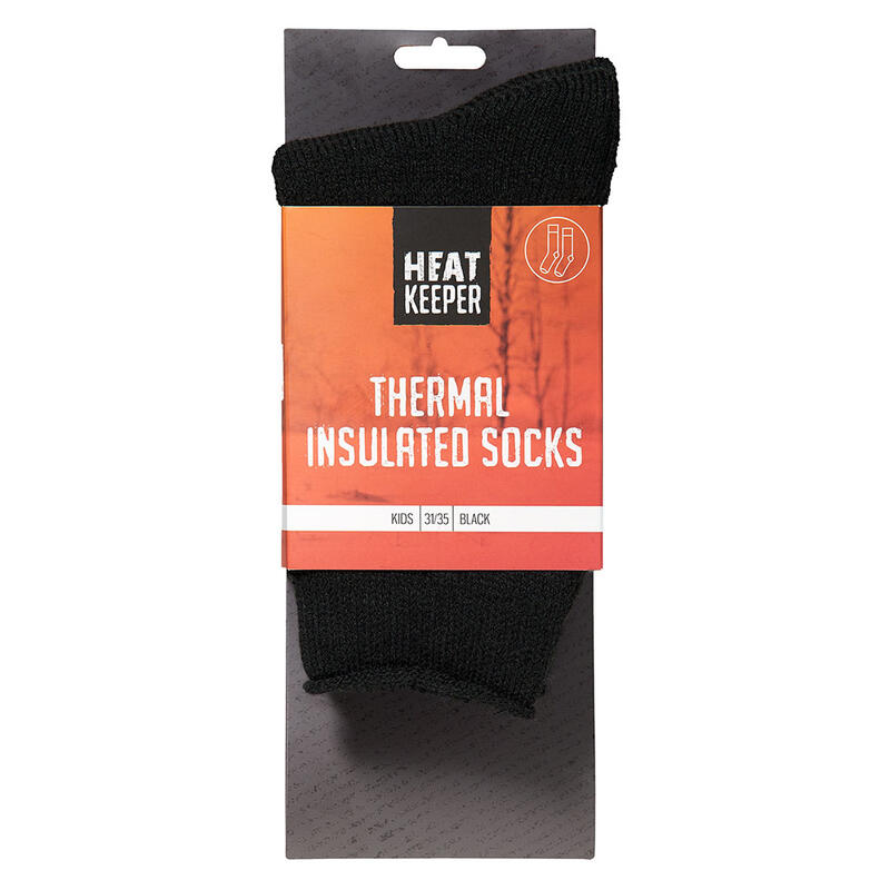 Heatkeeper – Thermosocken für Kinder – 31/35 – Schwarz – 1 Paar – Warme Socken