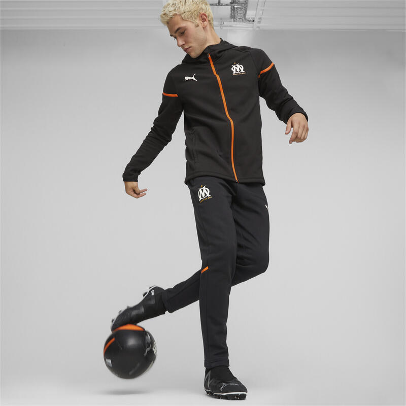 Veste ?� capuche Casuals Olympique de Marseille PUMA Black Rickie Orange PUMA | Decathlon