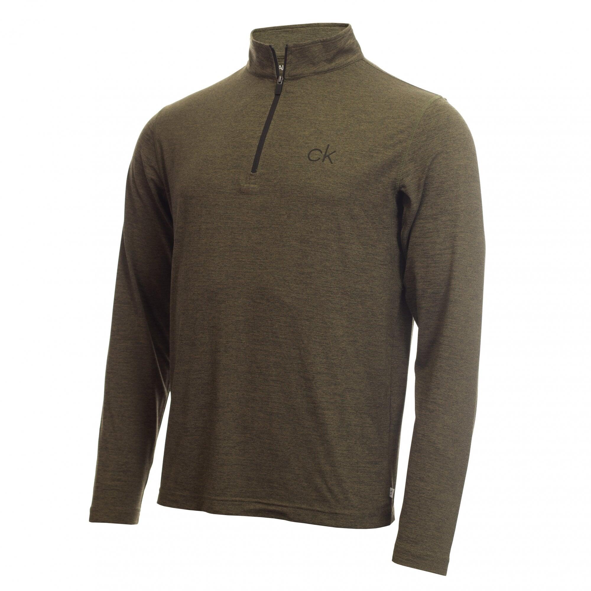 CALVIN KLEIN Calvin Klein NEWPORT HALF ZIP - Olive Green Marl