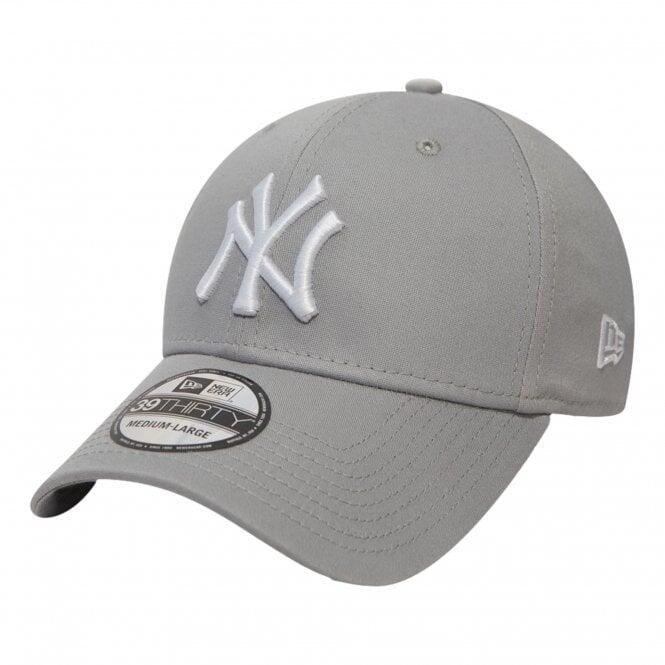 New Era League Basic 39Thirty New York Yankees Cap - Grey / White-M/L 1/4