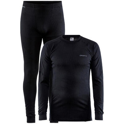 Thermo set craft core dry baselayer zwart voor heren xs
