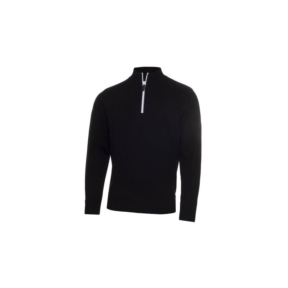 CALVIN KLEIN Calvin Klein Half Zip Lined Sweater - Black