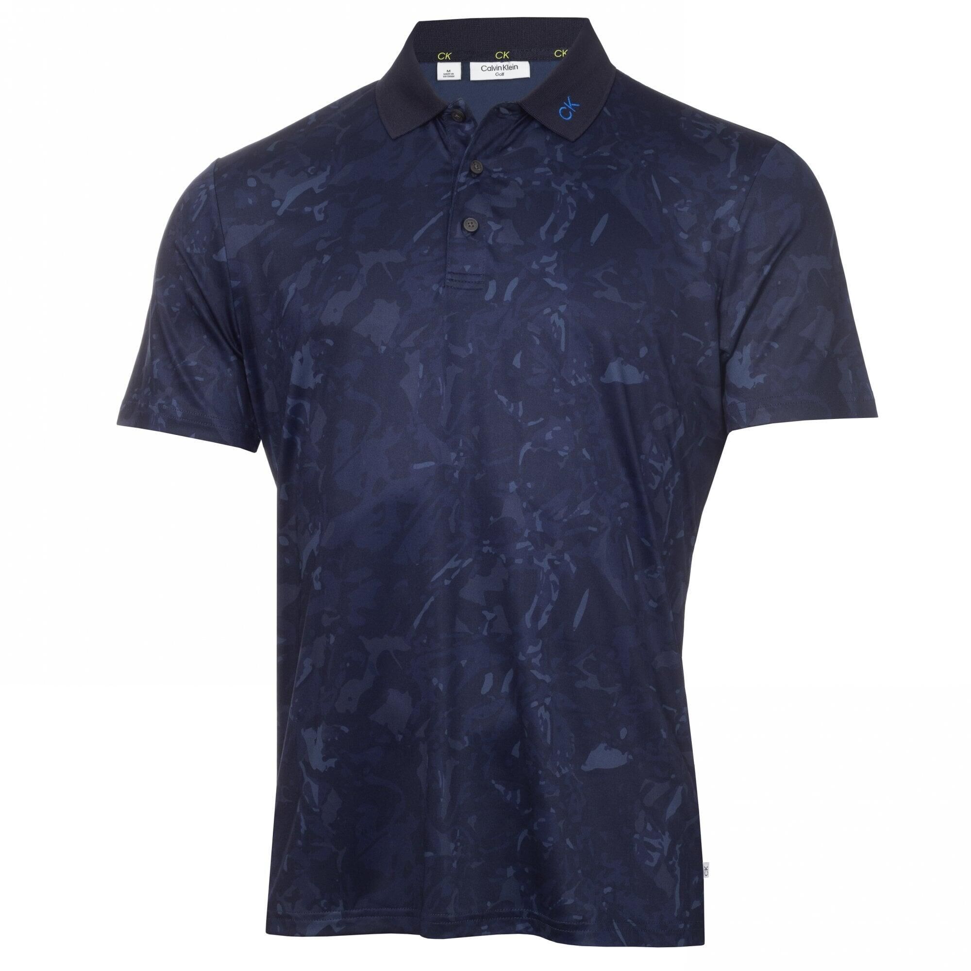 CALVIN KLEIN Calvin Klein GRUNGE PRINT POLO - NAVY