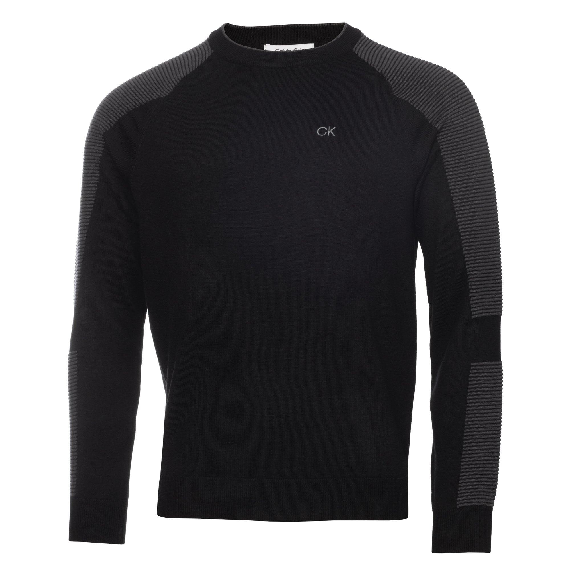 CALVIN KLEIN Calvin Klein VELETO CREW SWEATER - BLACK