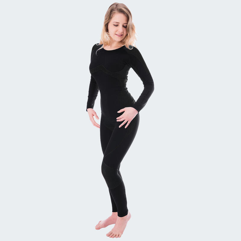 Set sous-vêtements thermiques et fonctionnels | Femmes | Seamless | Noir