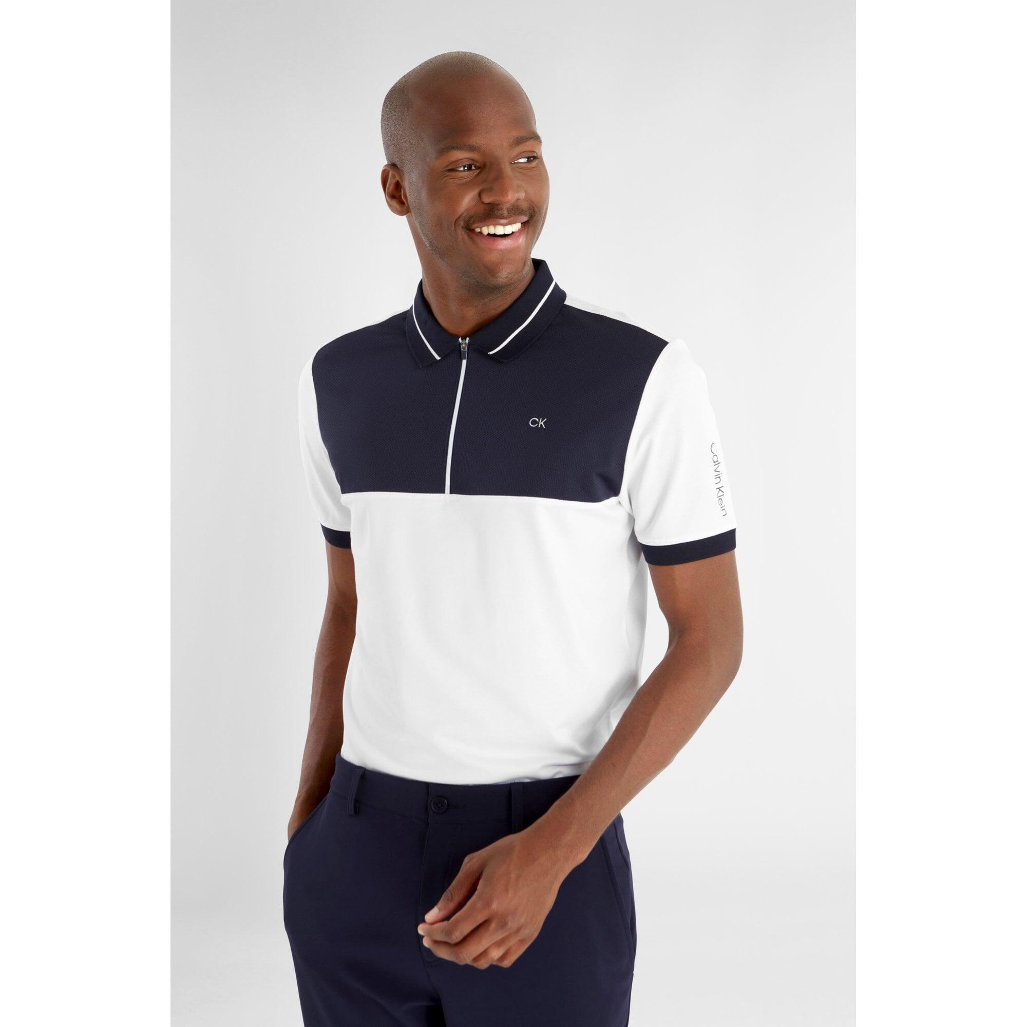 Calvin Klein Whitman Zipped Polo White/Navy 4/5