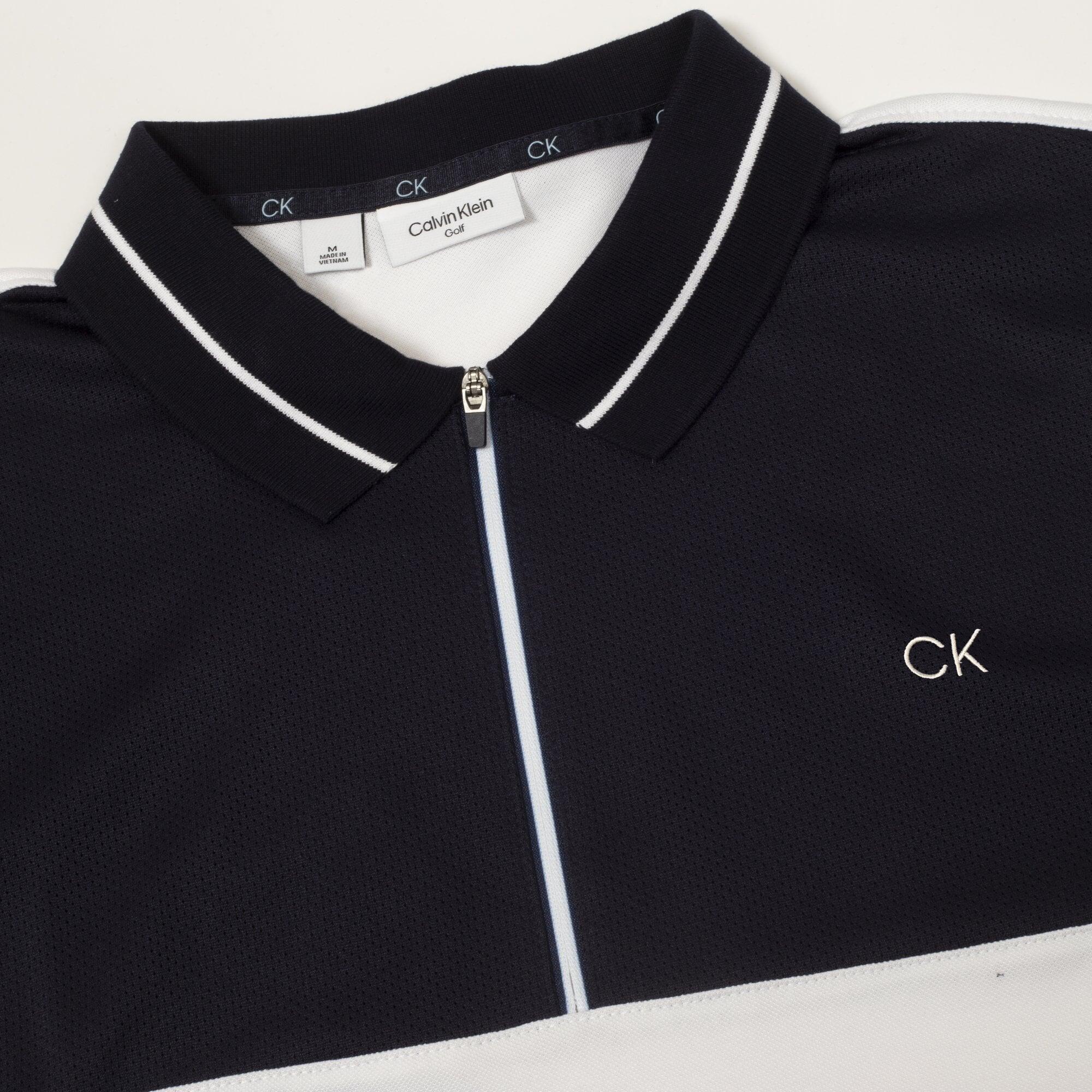 Calvin Klein Whitman Zipped Polo White/Navy 3/5