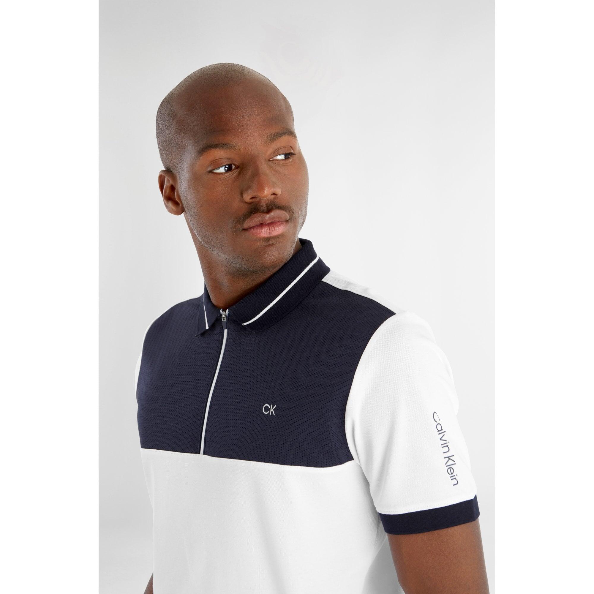 Calvin Klein Whitman Zipped Polo White/Navy 5/5