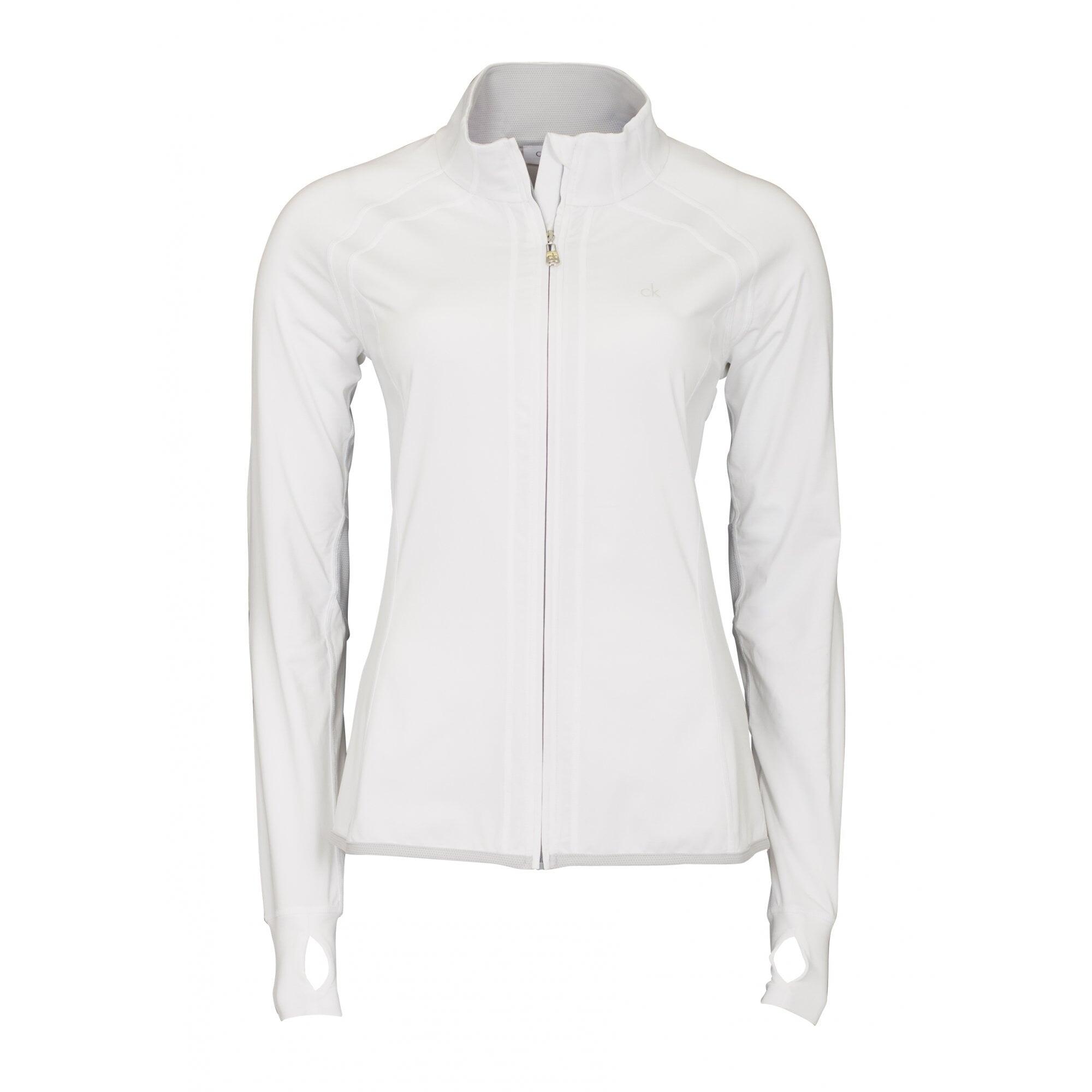 CALVIN KLEIN CK IBIZA FULL ZIP TOP WHITE