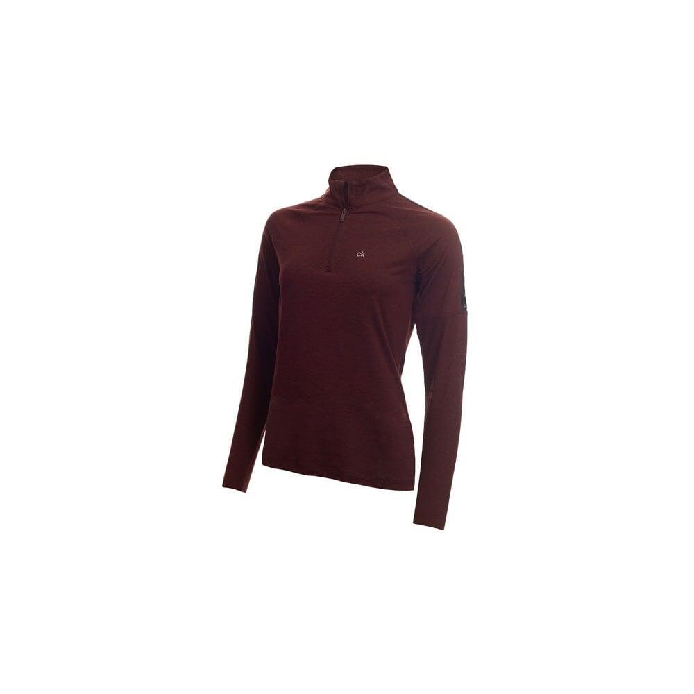 CALVIN KLEIN Calvin Klein KAHN ZIP NECK POLO - BLACKBERRY