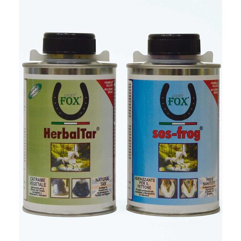 Set 2 pezzi cura dello zoccolo SOS Frog + Herbal Tar 500 ml prodotti professiona