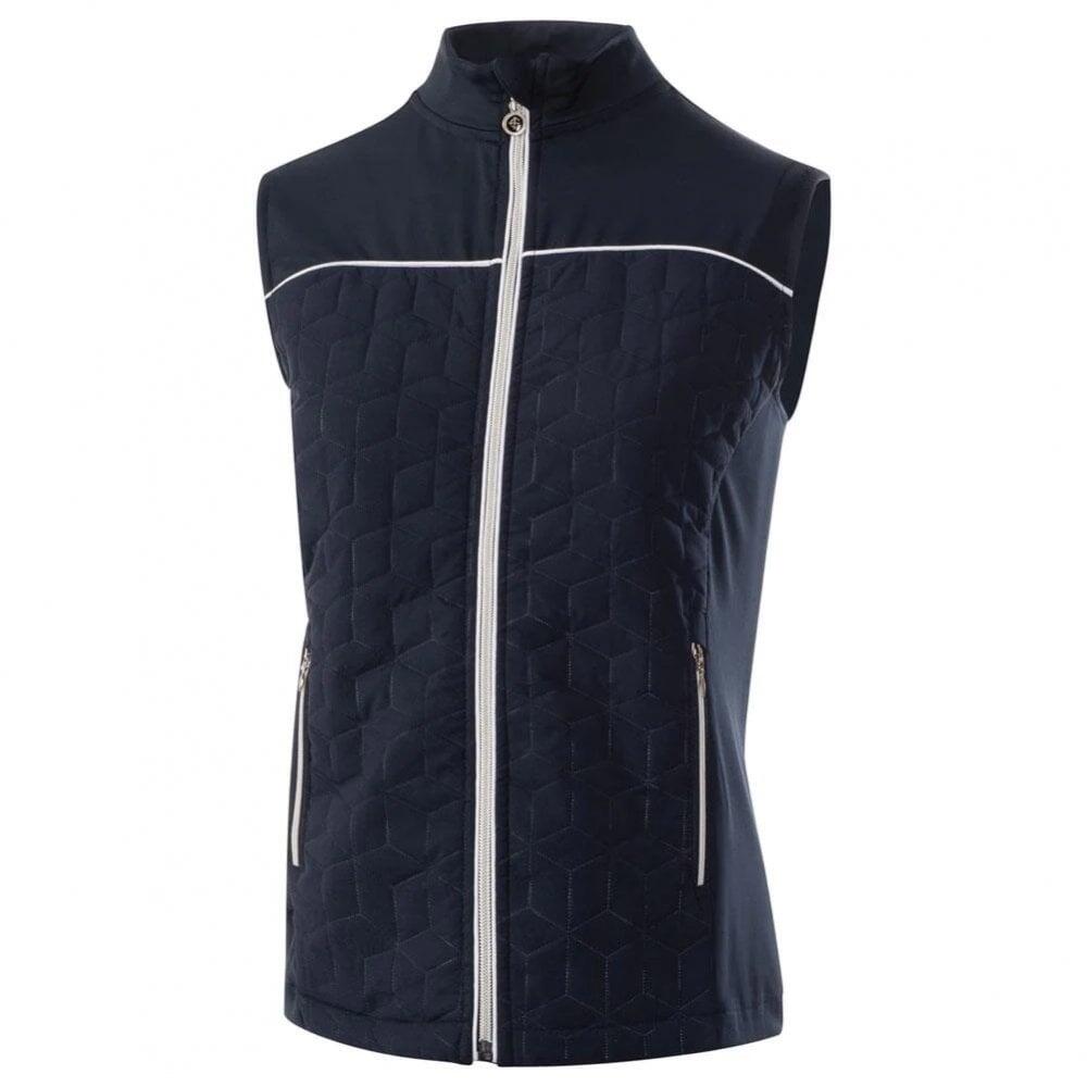 ISLAND GREEN LADIES LIGHTWEIGHT PADDED GILET NAVY 1/3