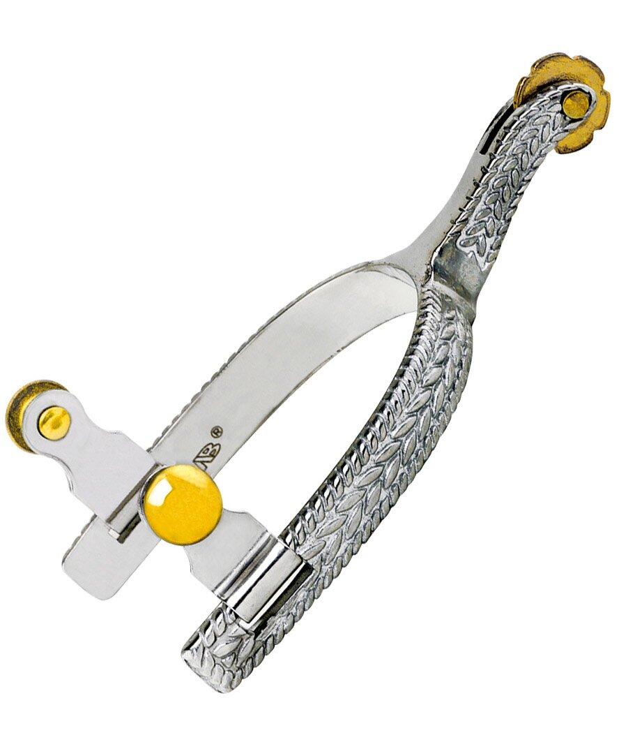 SARTORE Speroni western in acciaio inox con rotelle a petalo