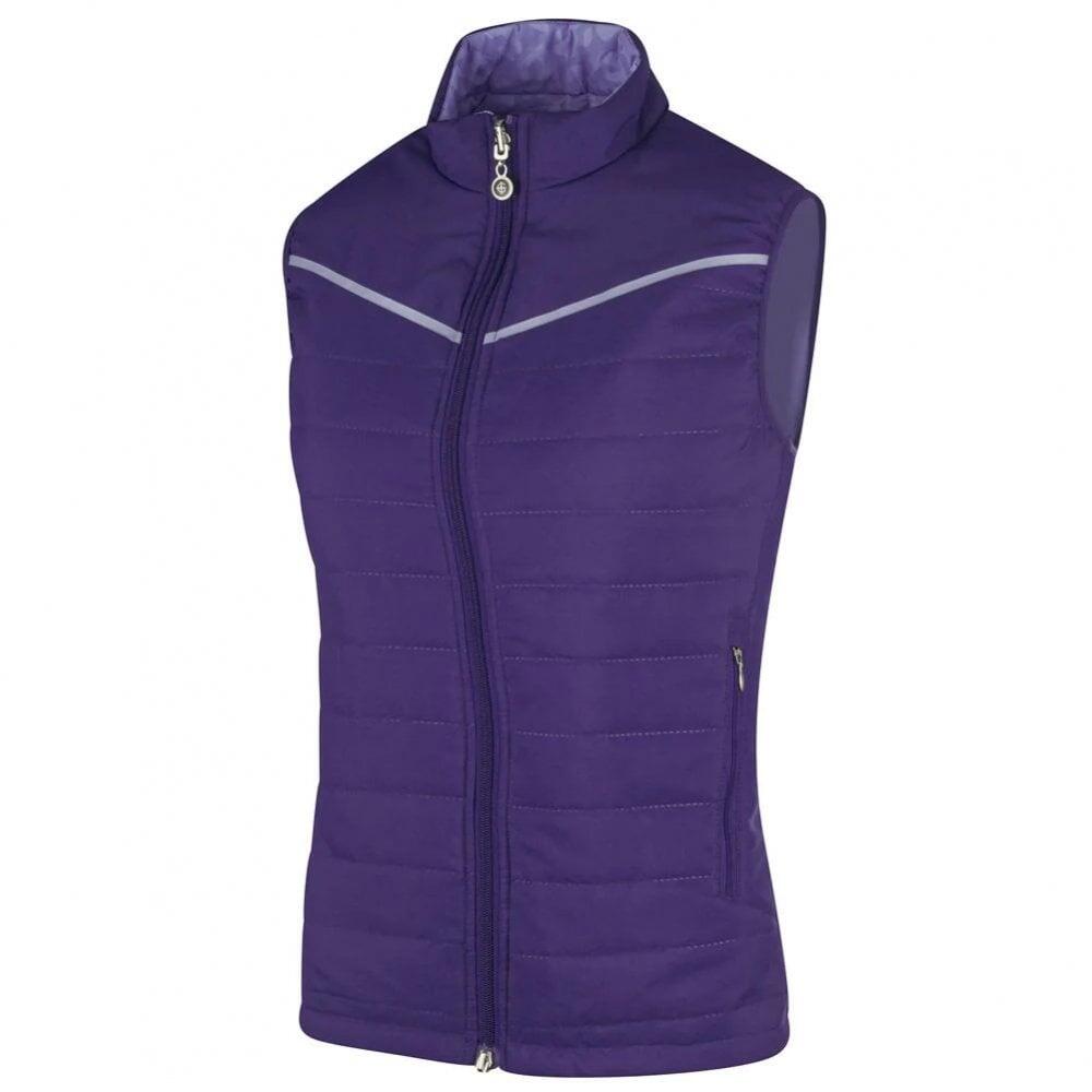 ISLAND GREEN LADIES REVERSIBLE PADDED GILET PLUM 2/3