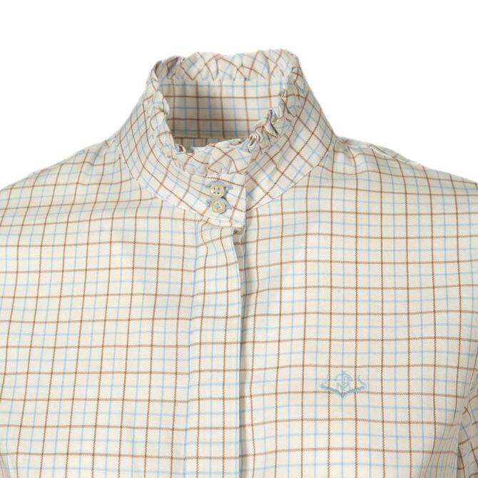 CAMISA CAZA MUJER ROCIO CUADROS MARRON