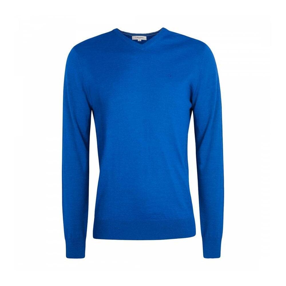 Calvin Klein MERINO SWEATER SAPPHIRE 1/1