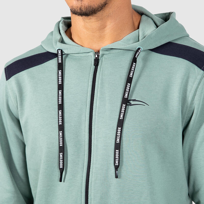 Herren Zip Hoodie Johnny Grün für Sport & Freizeit