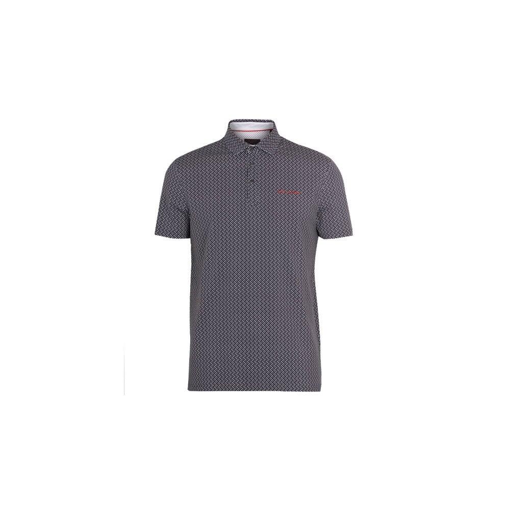 TED Ted Baker Wallnot Tee Print Polo - Navy