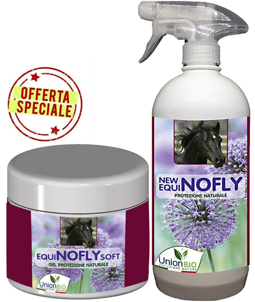 UNION BIO SET NEW EQUINOFLY PER INSETTI: 1 spray corpo 1000ml + 1 gel parti delicate 500ml