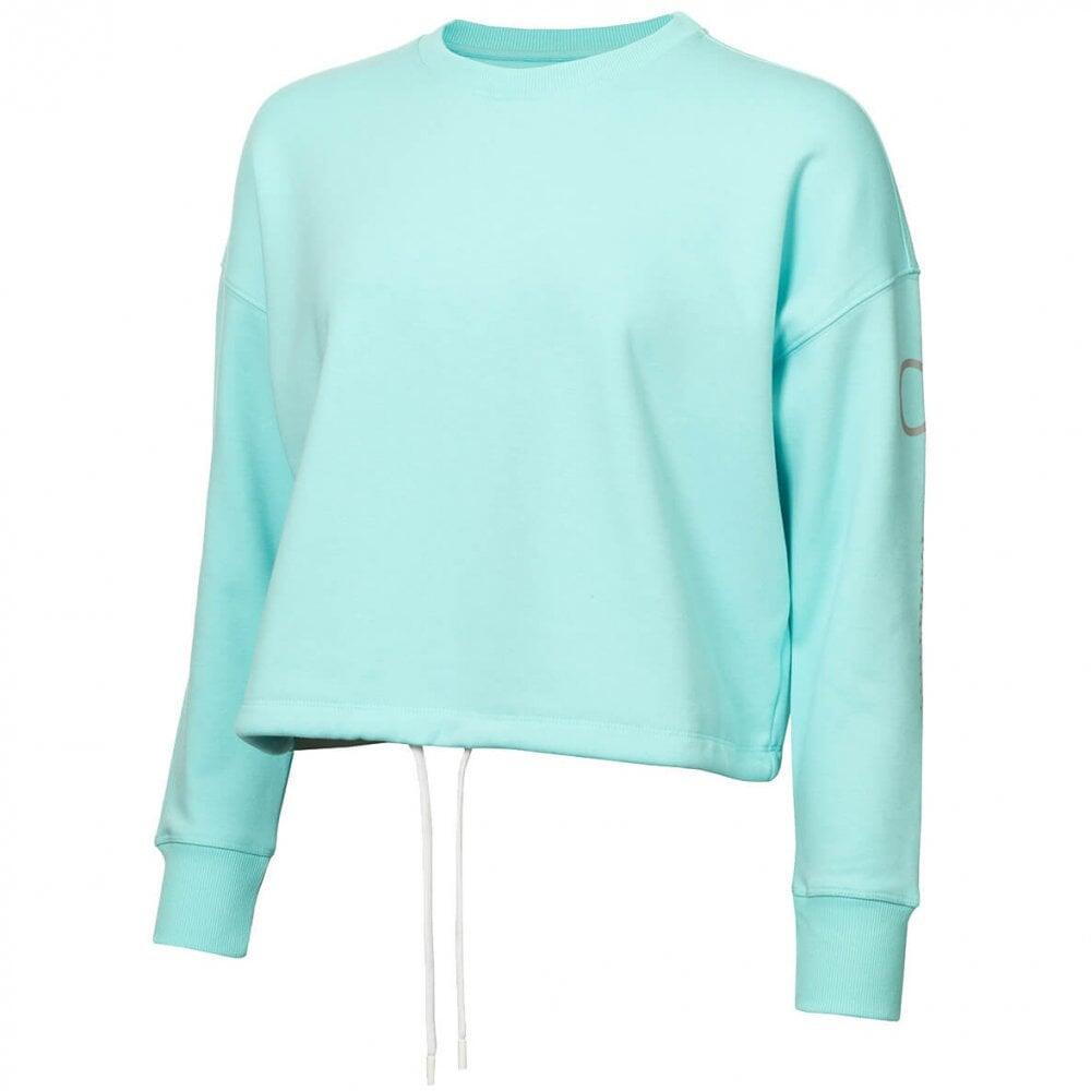 CALVIN KLEIN Calvin Klein Ladies CHILL CROPPED CREW SWEATSHIRT OPAL