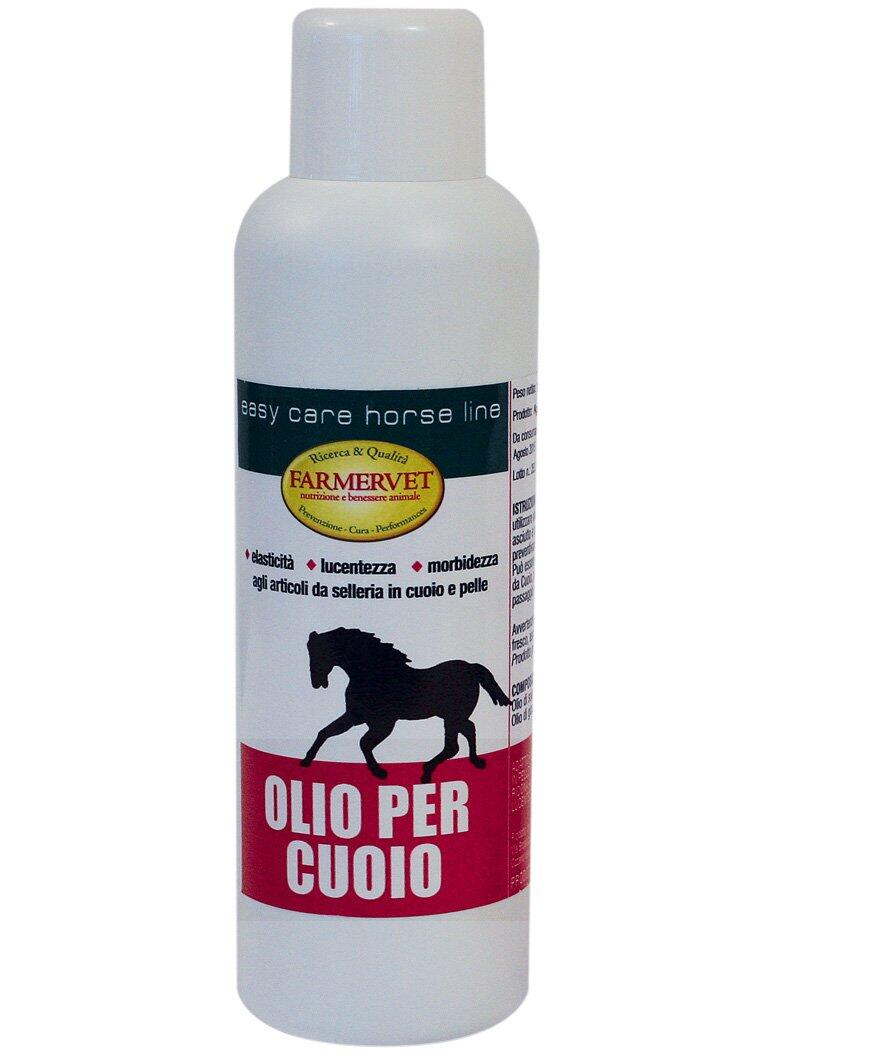 FARMERVET --- OLIO PER CUOIO ridona elasticità, lucentezza, morbidezza al cuoio 500ml e 10