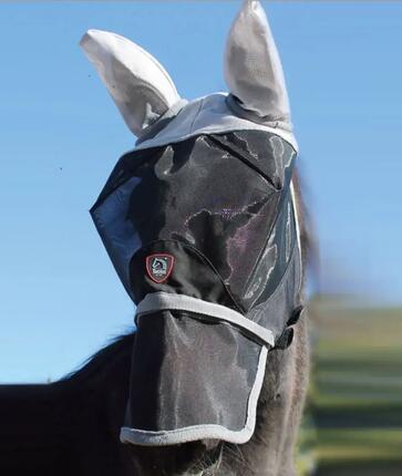 Masque anti-mouches pour cheval resille rabat de nez amovible Tattini