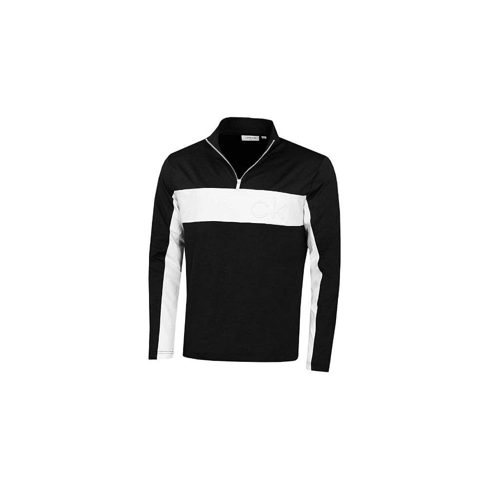 Calvin Klein EMBOSSED HALF ZIP - BLACK/WHITE 1/1