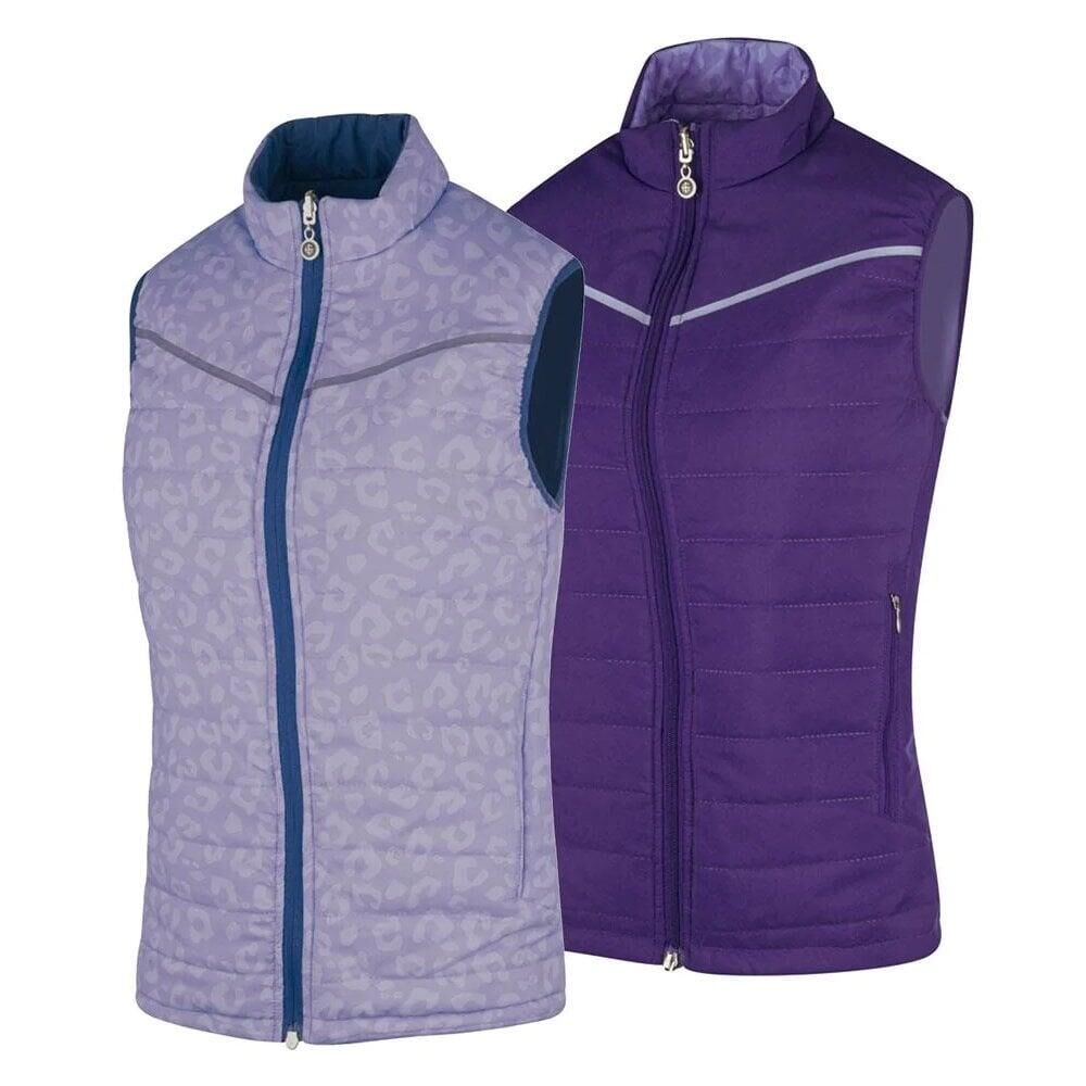 ISLAND GREEN ISLAND GREEN LADIES REVERSIBLE PADDED GILET PLUM