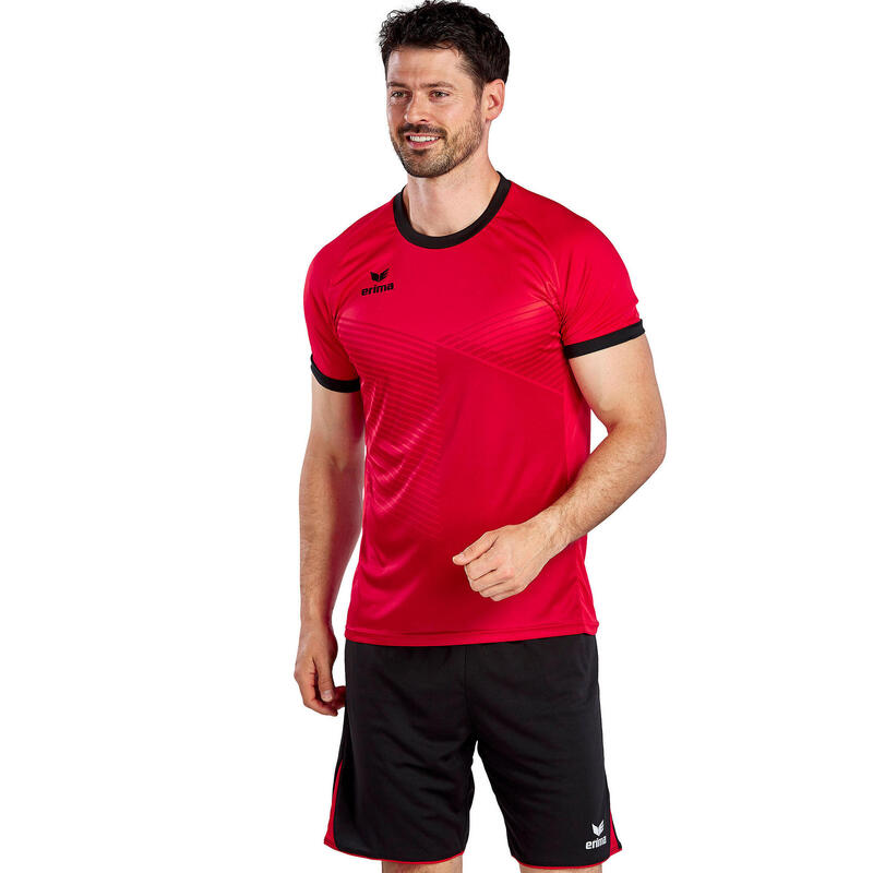 Erima Maillot Liga Mixte - Sportif Et Respirant | 100% Polyester | Maille Aération | Col Rond | Manches Courtes