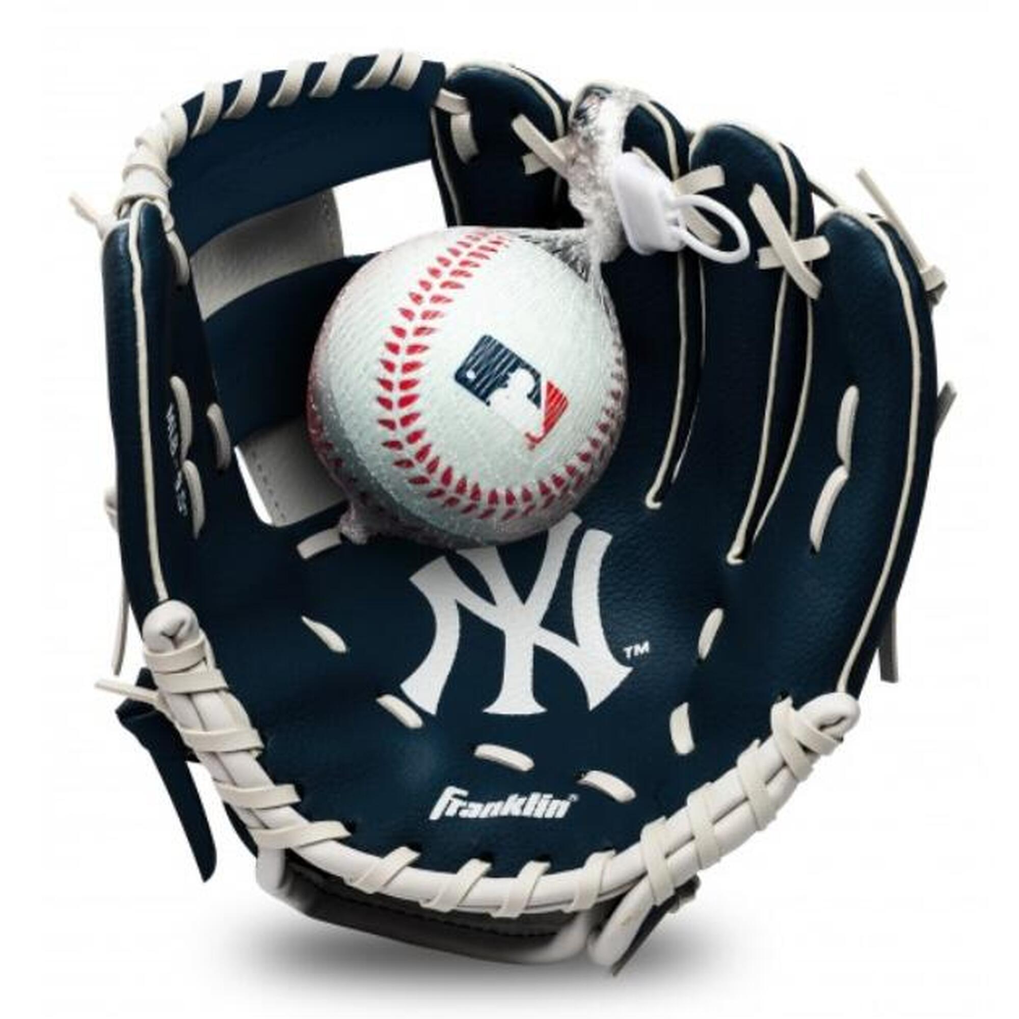 Guanto da baseball - Con palla morbida - New York Yankees - Bambini - 9,5 pollici