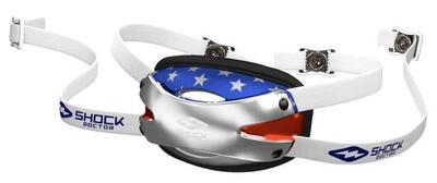 Shock doctor ultra pro showtime chin strap s/m chrome flag