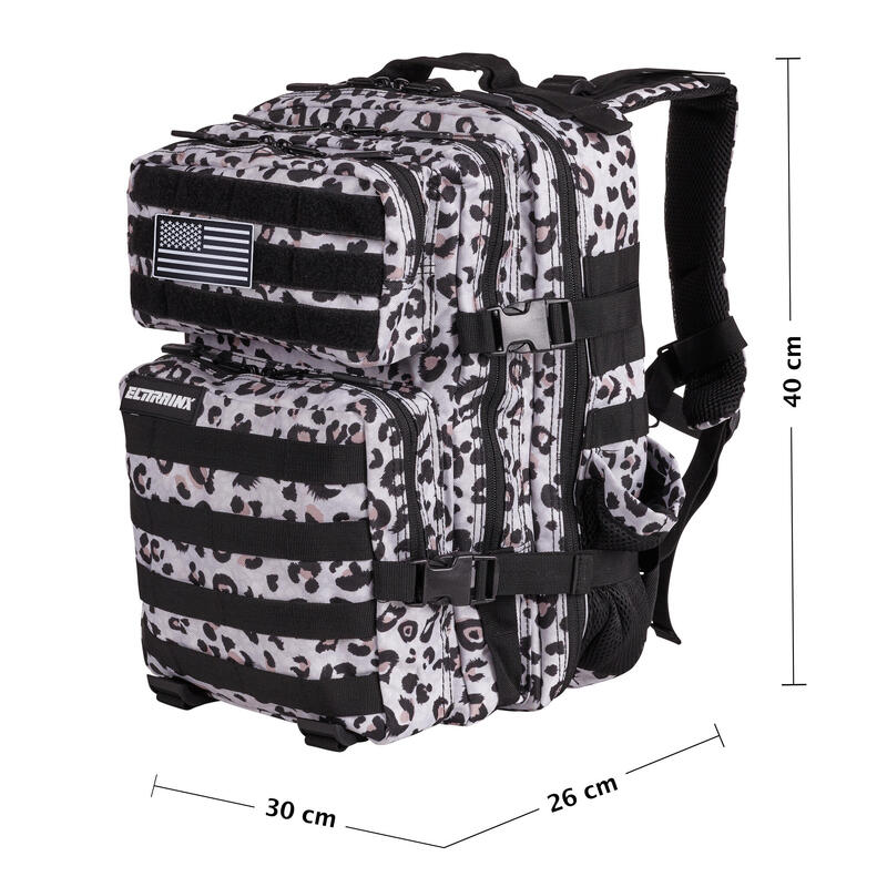 Mochila Táctica Militar ELITRAINX Leopardo 25L para Deporte y Viajes