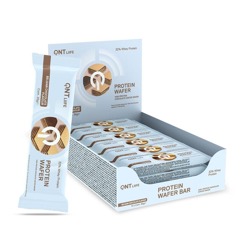 QNT Protein Wafer Bar - Eiwit Reep - 12 x 35 gr - Chocolate