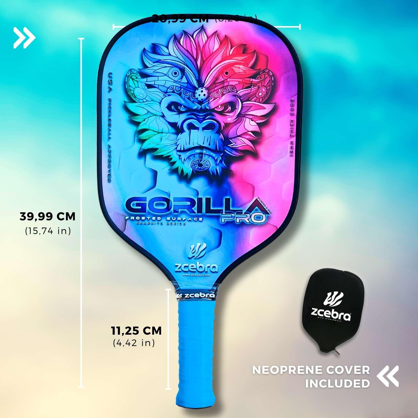 Pala de Pickleball Zcebra Gorilla Pro Pure Carbon 4/7